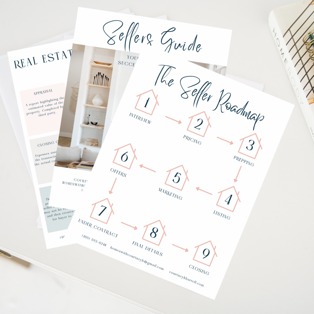 Real Estate Journey Seller Guide Spread Out on Table
